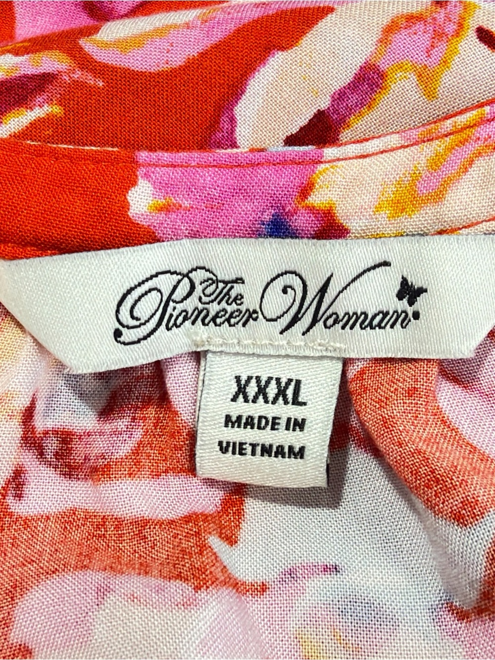 The Pioneer Woman Red and Pink Floral Long sleeve Dress. EC. Size XXXL - Picture 2 of 7